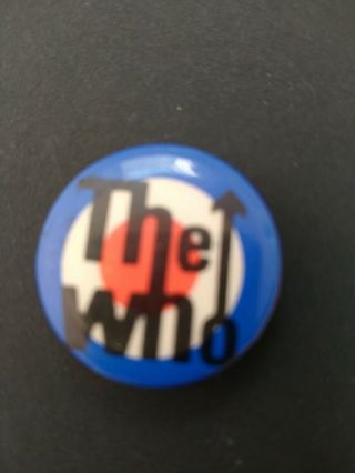 Vintage The Who 25mm Pin Badge Rock Music Collectable Subculture Mods