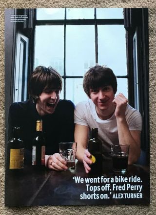 The Last Shadow Puppets - 2008 Full Page Uk Mag Poster Arctic Monkeys Miles Kane