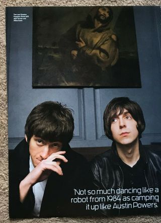 The Last Shadow Puppets 2008 Full Page Uk Mag Poster Arctic Monkeys Miles Kane