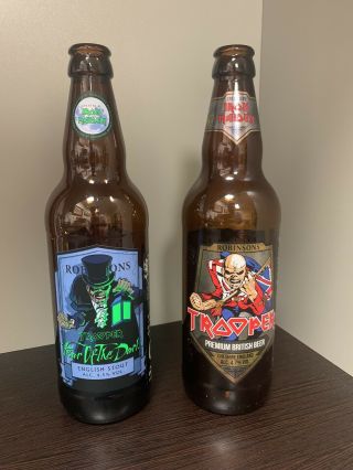 Iron Maiden 2 Beer Empty Bottles Trooper & Fear Of The Dark