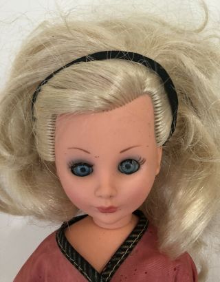 Vintage 1965 Italocremona Furga Italy 15” Plastic Doll Marked Ic 1965 736