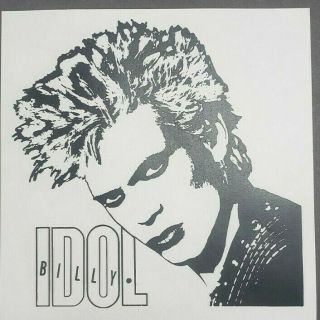 Billy Idol Logo Iron On Heat Transfer Black 8.  5 " X8.  5 " Punk Rock Band