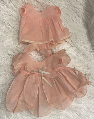 Vintage Ideal Shirley Temple Pink Dress With Undergarments For 16” - 18” Doll￼￼