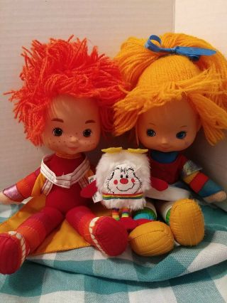 Vtg 1983 Rainbow Brite Doll 10 " Mattel Red Butler Twink Sprite Hallmark Plush
