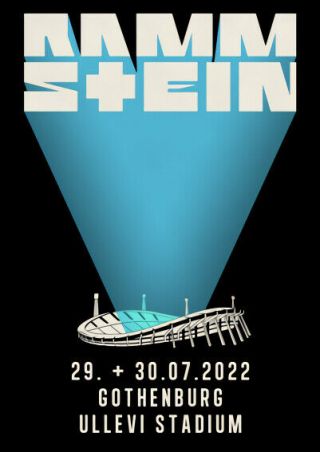 2022 Rammstein Gothenburg Ullevi Stadium Tour Advance Promo Sheet A4 Mini Poster