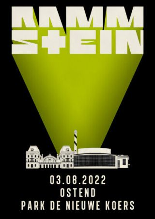 2022 Rammstein Ostend Park De Nieuwe Koers Stadium Promo Sheet A4 Mini Poster