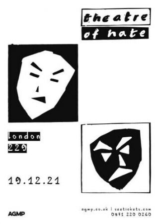2021 Theatre Of Hate London 229 Live Concert Advance Promo Sheet A4 Mini Poster