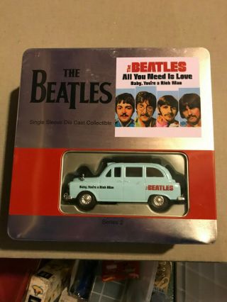 The Beatles All You Need Is Love Collectable Tin Taxi & Xl T - Shirt Pls Read