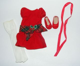 Tonner 14 " Betsy Mccall Doll Outfit Red Velvet Christmas Holiday
