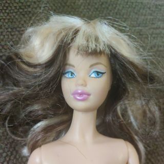 2003 Nude Mattel Barbie Doll Top Model Muse Blonde & Brown Hair Rare