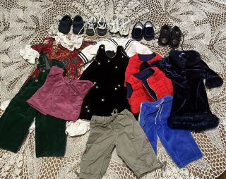 Authentic Pleasant Company And American Girl Doll Clothes And Shoes