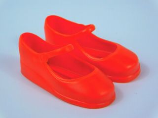 Red Mary Jane Shoes For Crissy Kerry Tressy Doll Vintage