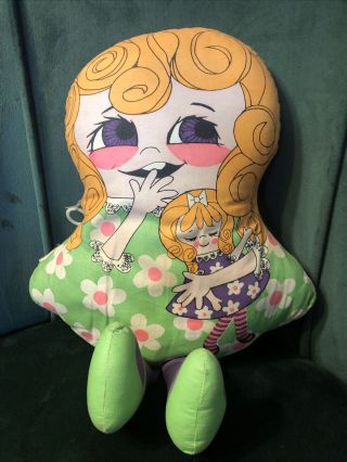 1966 Talking Patter Pillow By Mattel Doll Pull String 60’s Toy Rare Happy Talk