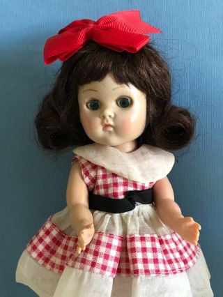 Vintage Vogue Ginny Doll In Her 1955 Medford Tagged Tiny Miss Dress