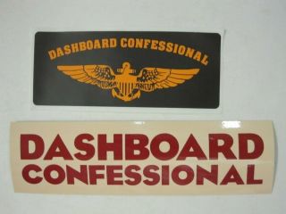 Dashboard Confessional 2001 & 2006 2 Promotional Sticker Set Old Stock