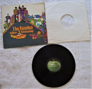 The Beatles ‎– Yellow Submarine Lp 1969 Apple Sw - 153 Jacket Poor Vinyl Good