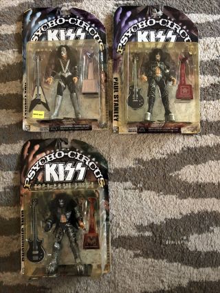 Kiss Psycho Circus Figures Tour Edition 1998 Mcfarlane Set Of Three - Nib