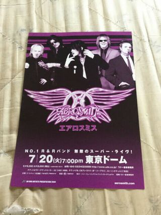 Aerosmith Japan Tour Promo Flyer 2004
