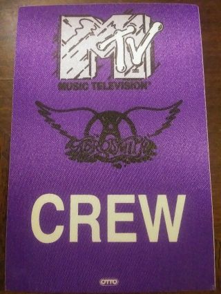Aerosmith 1990 Mtv Unplugged Backstage Pass Concert Crew Rare Steven Tyler
