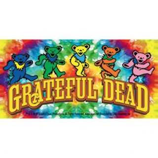 Grateful Dead Dancing Bears Sticker Tie Dye Dancing Bear Sticker | 4 X 2 Inches