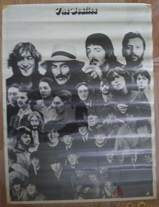 The Beatles - B & W Poster From The Mid 1970 