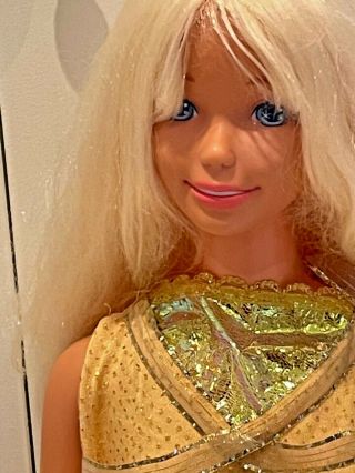 Mattel 1992 My Size Angel Barbie Peach Gown/Dress Princess 3