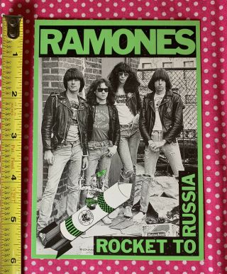 Vintage 1980s Ramones Uk Underground Postcard Rocket To Russia 80s 4x6”