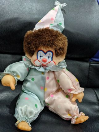 Vintage Corky Clown Monchhichi Monkey Toy Doll.  “california Stuffed Toys” Thumb