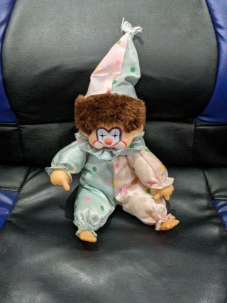 Vintage Corky Clown Monchhichi Monkey Toy Doll.  “California Stuffed Toys” Thumb 2
