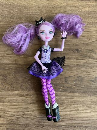 Ever After High Way Kitty Cheshire Doll 1st Edition Purple Long Stocking