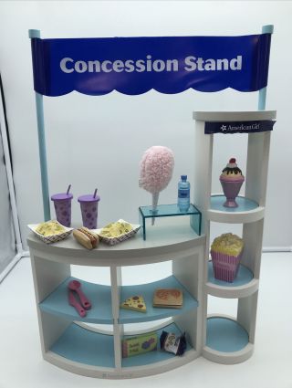 Retired American Girl Doll Snack Bar And Treats Concession Stand