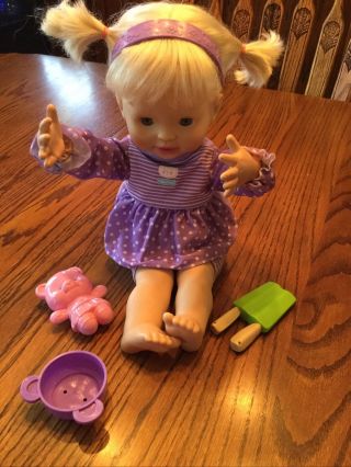 Fisher Price Little Mommy My Very Real Baby Interactive Doll - Euc