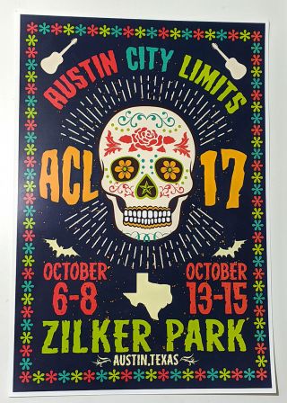 Austin City Limits 2017 Acl Music Festival Concert Poster Texas Atx 13x19 Print