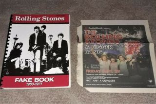 The Rolling Stones Fake Book Songbook 1963 - 1971 Spiral Bound W/ Newspaper