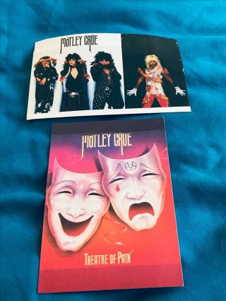 2x Motley Crue Postcards - 1980s