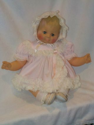 22 " Vintage Vinyl/cloth Baby Doll Marked With An E