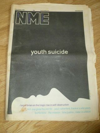 Nme Newspaper 8th November 1986 Controversial Cover Youth Suicide Issue Mission