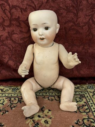 Antique German Heubach Koppelsdorf 321 Bisque Head Baby Doll Cute 12 "