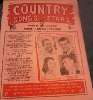 1966 Country Songs And Stars George Jones - Buck Owens