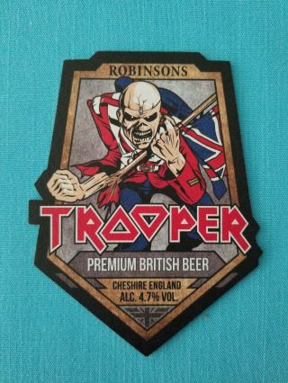 Iron Maiden - " Trooper " Beer Mat / Coaster Label