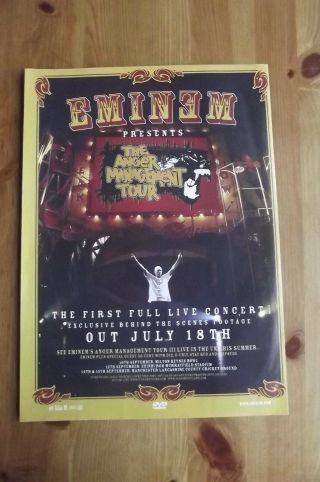 Eminem - Anger Management Tour Dvd - Advert 20.  5 X 28.  5cm.