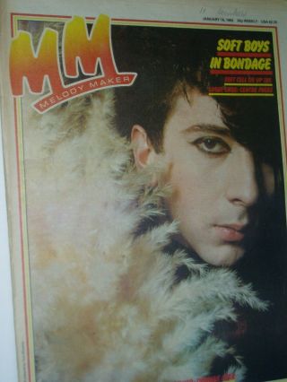 Melody Maker Pop Paper.  16th January 1982.  Soft Cell Marc Almond Cover