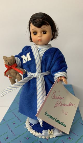 Madame Alexander Doll 8 " Michael Doll Peter Pan 468 With Teddy & Ann Rast Stand