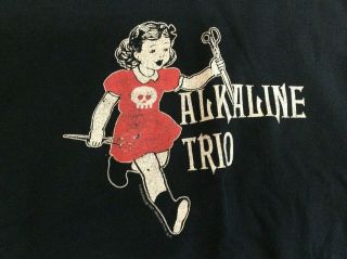 Alkaline Trio T - Shirt Girl Scissors Skull Band Album 2001 Punk Rock Music Acid