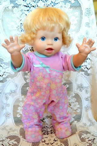 15” Mattel Little Mommy Real Loving Baby Interactive Walk & Giggle Doll
