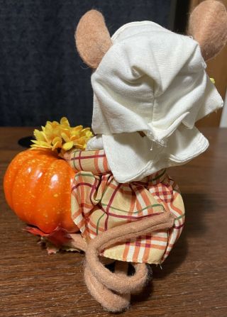 3 ANNALEE 8” Mice Mouse Pilgrim Dolls Figures Halloween Thanksgiving Pumpkin 3