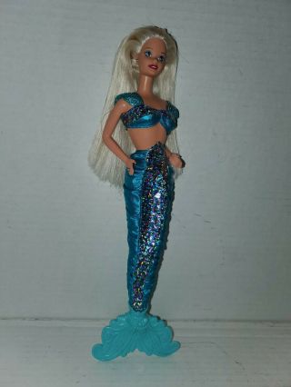 Jewel Hair Mermaid Barbie Doll,  Midge,  Mattel 1995,  Aqua Blue Body Suit Hybrid.