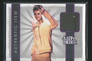 2012 Panini Bravado Justin Bieber Authentic Event - Worn Material Relic 4