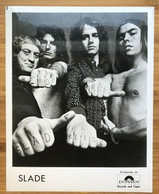 Slade 1972 Vintage Promo Photo For " Slayed? " Outstanding