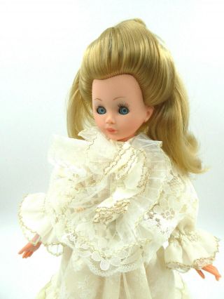 Vintage Italocremona Fashion Doll Italy 15 " Tall 1965 Blond Hair Blue Eyes 736